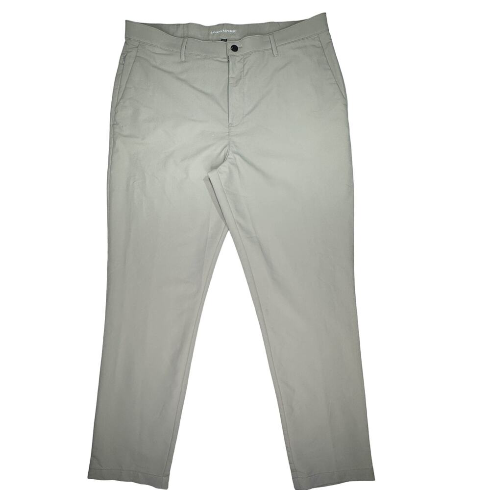 Banana Republic Chino Pants Mens Size 40x32 Beige Slim Fit Stretch Career NWT